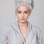 منشفة القبعة للشعر من المايكروفايبر